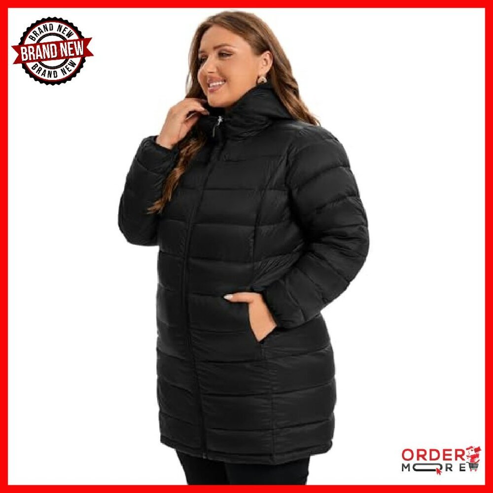 Plus Size Packable Puffer Jacket Lightweight Quil… - image 3